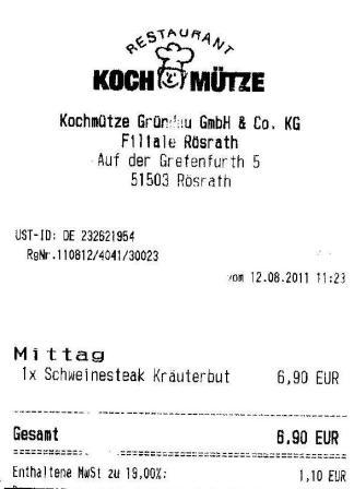 shmt Hffner Kochmtze Restaurant